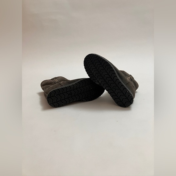 SUNDANCE hidden platform suede faux fur lined booties - Picture 5 of 8